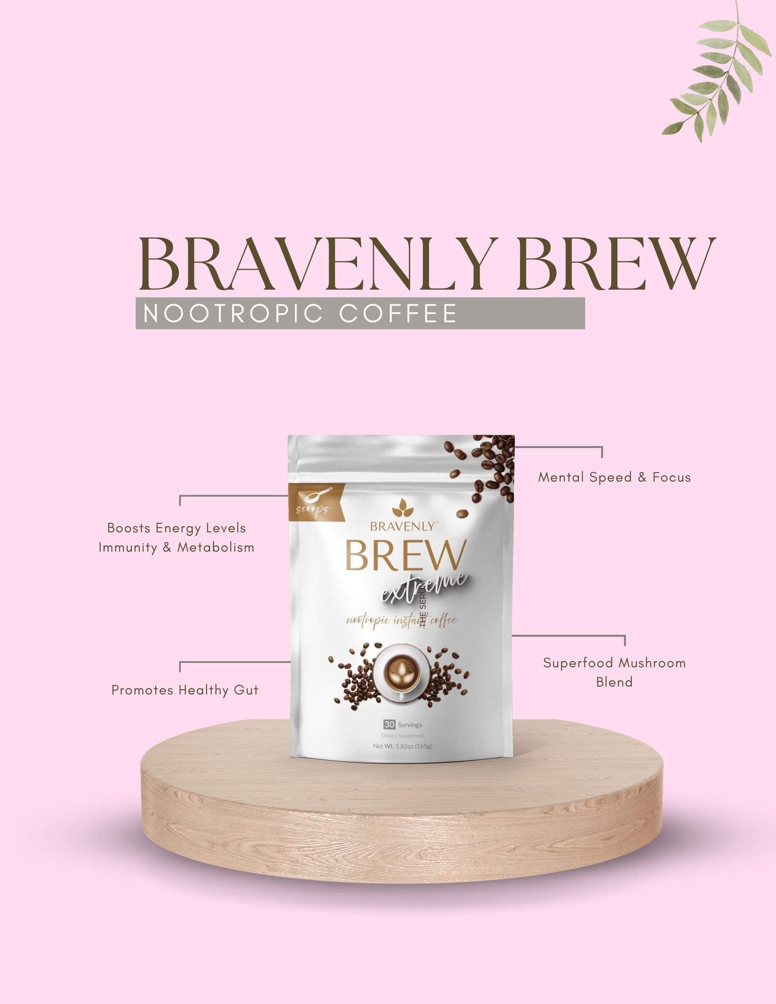 Bravenly BREW Nootropic Coffee