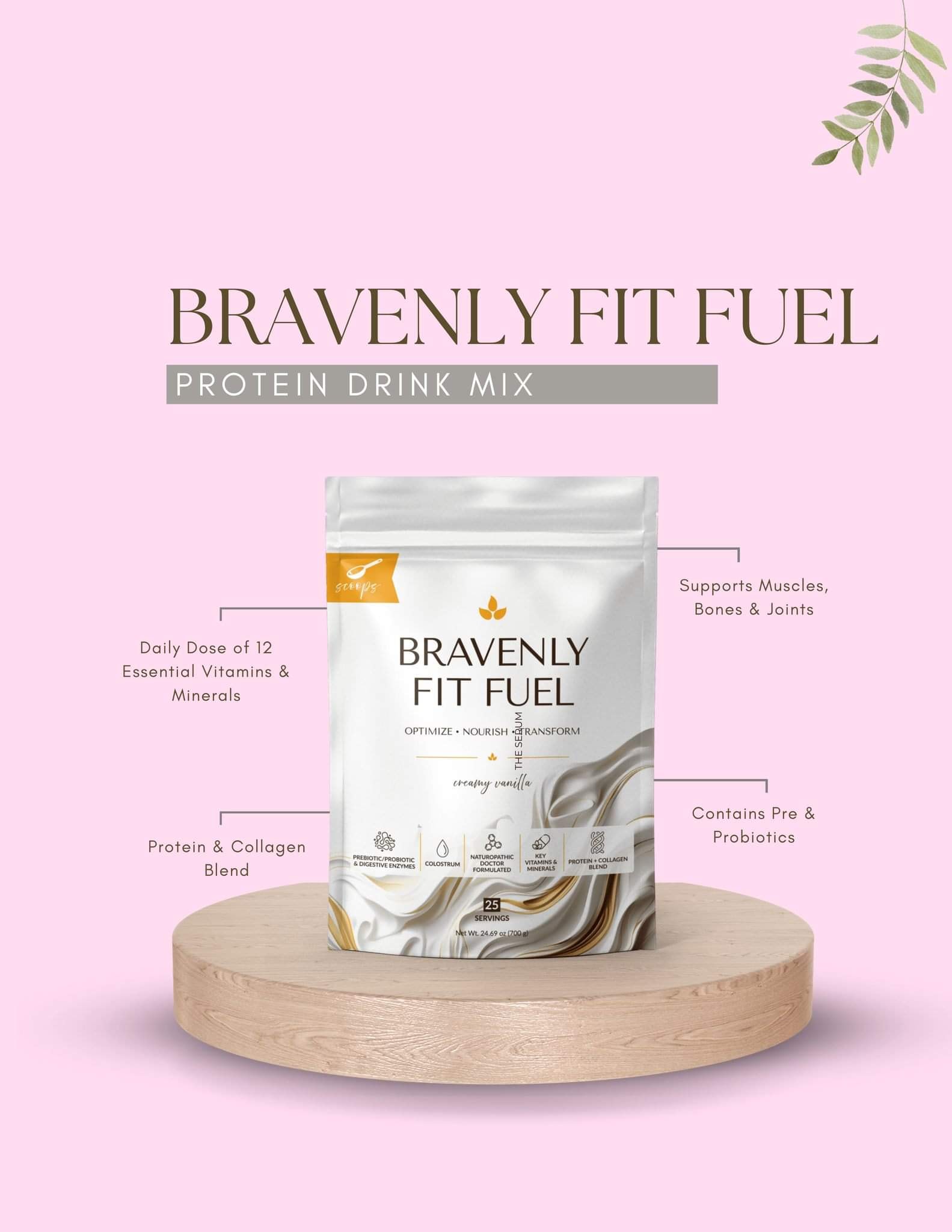 Bravenly Fit Fuel Protein Drink Mix